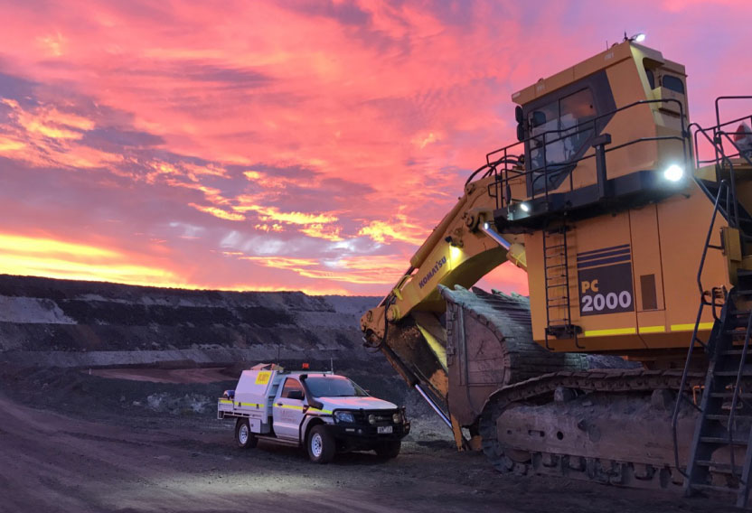 outback mine sunset